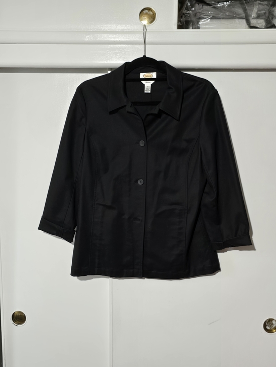 Talbots Jackets & Blazers - Classic Black Women's Button-Front Jacket